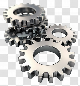 Cogwheels - Mechanical Metal Gears Illustration Transparent PNG