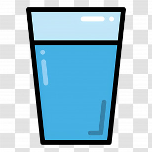 Water Glass - Minimalist Glass Of Water Transparent PNG