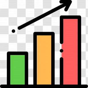 Bar Chart - Bar Chart Displaying Upward Trend Transparent PNG