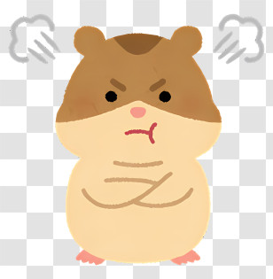 Hamster - Angry Cartoon Hamster Transparent PNG