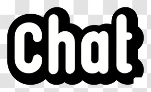 Chat Logo - Chat Bold Sticker Logo Transparent PNG