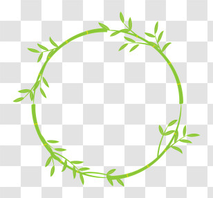 Banboo Frame - Green Bamboo Circular Frame Transparent PNG