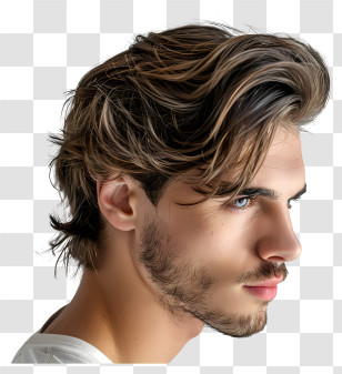 Man Hair - Stylish Profile Of A Man Transparent PNG