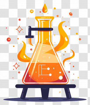 Flask - Flask With Chemical Reaction Transparent PNG