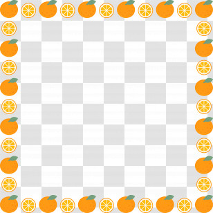 Fruit Frame - Orange And Lemon Pattern Frame Transparent PNG
