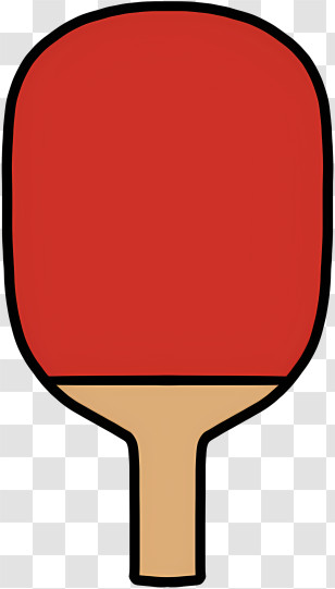 Icon - Red Ping Pong Paddle Transparent PNG