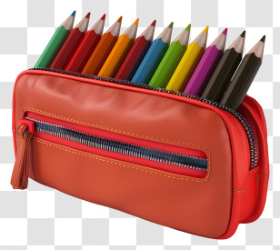 Pencil Case - Colorful Pencils In Case Transparent PNG