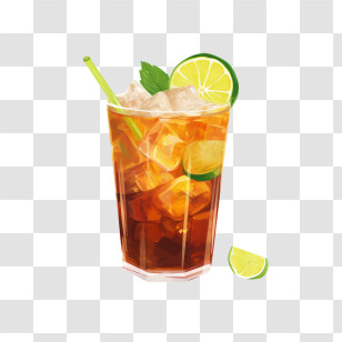 Ice Tea
 - Refreshing Iced Tea With Lime Transparent PNG