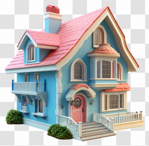 3d Home - Cute Cozy House Transparent PNG
