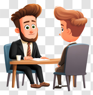 Businessman Doing Job Interview - Business Meeting Discussion Transparent PNG