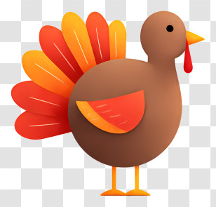 Cute Cartoon Turkey - Cute Brown Cartoon Turkey Transparent PNG