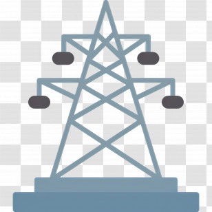 Electrical Transmission - Electric Tower For Power Transmission Transparent PNG