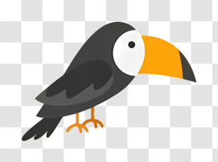 Bird Parrot - Cartoon Toucan Bird With Colorful Beak Transparent PNG