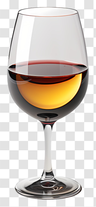 Red Wine - Glass Of Wine With Golden Radiance Transparent PNG