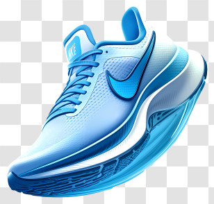Shoes Nike - Blue Sneaker For Running Enthusiasts Transparent PNG