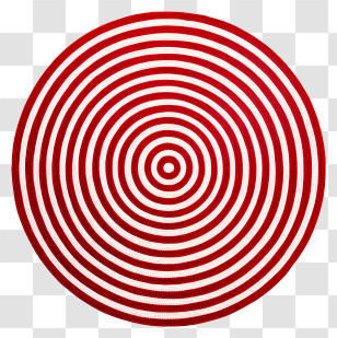 Magic Circle Red - Red Concentric Circles Pattern Transparent PNG