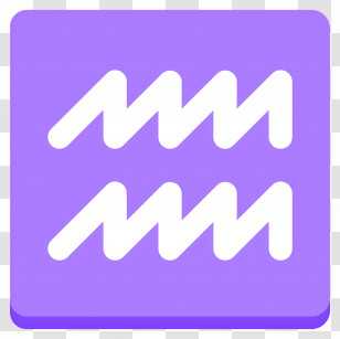 Aquarius Emoji - Aquarius Zodiac Symbol Transparent PNG