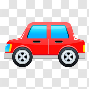 Red Car - Red Cartoon Car Illustration Transparent PNG