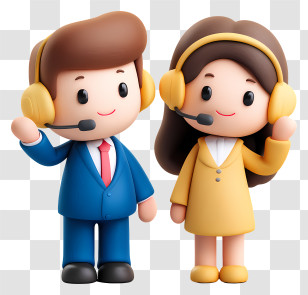 Client Service - Customer Service Characters With Headsets Transparent PNG