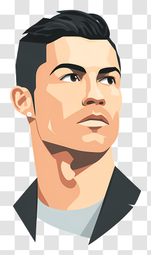 Cristiano Ronaldo - Stylized Portrait Art Transparent PNG