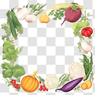 World Food Day - Vibrant Vegetable Frame Illustration Transparent PNG