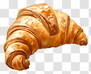 Croissant - Golden And Flaky Croissant Illustration Transparent PNG