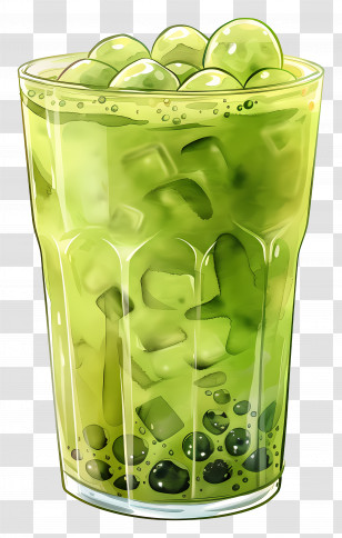 Matcha Bubble Tea - Refreshing Green Bubble Tea Transparent PNG
