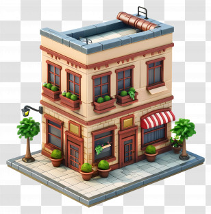 3d Building - Small Cute Doodle House Transparent PNG