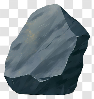 Rock - Illustration Of A Gray Rock Transparent PNG