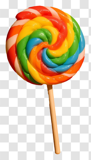 Colorful Lollipop - Colorful Rainbow Lollipop Illustration Transparent PNG