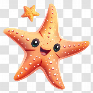 Cute Starfish - Cute Starfish Cartoon With Ocean Theme Transparent PNG