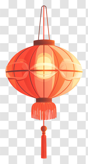 Chinese Paper Lantern - Chinese Style Red Paper Lantern For Festive Decor Transparent PNG