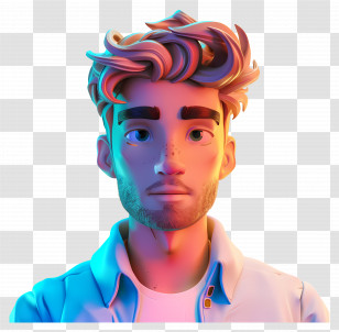 3d Male Avatar - 3D Animated Young Man Transparent PNG