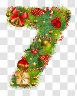 Numerical Digit Number Clip Art - Fir - Christmas Alphabet Transparent PNG