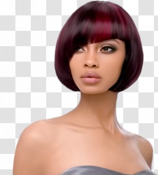 Brown Hair Coloring Artificial Integrations Hairstyle - Asymmetric Cut Transparent PNG