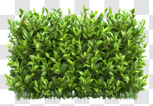 Hedge - Lush Green Hedge Illustration Transparent PNG