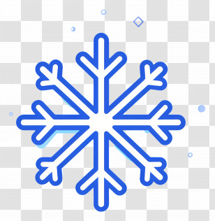 Snowflake Icon - Blue Snowflake Icon For Winter Themes Transparent PNG