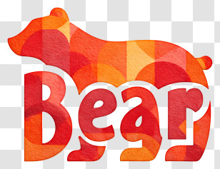 Bear Logo - Bear Word Shaped Logo Transparent PNG