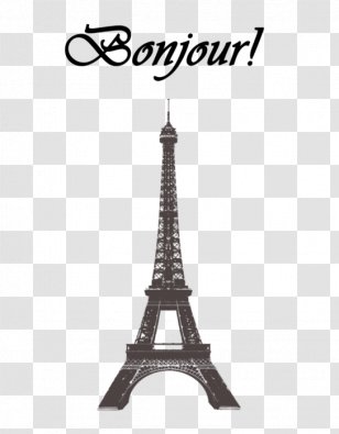 Eiffel Tower Paris Black And White Transparent Png