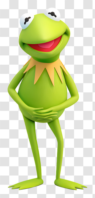 Kermit The Frog - Famous Green Frog Character Transparent PNG