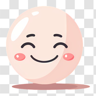 Emotes - Adorable Smiley Face Icon With Pastel Colors Transparent PNG