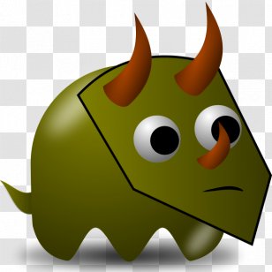 Pac-Man Tyrannosaurus Dinosaur Triceratops Iguanodon - Head - Vector Transparent PNG