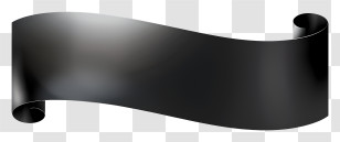 Black Ribbon - Simple Black Ribbon Banner Illustration Transparent PNG