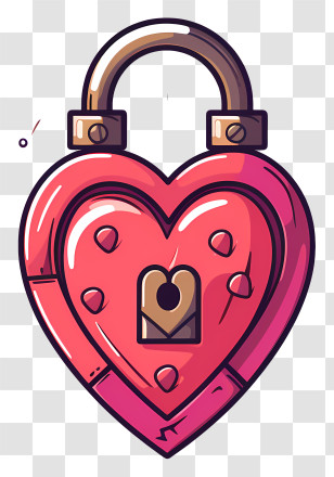 Lock - Hand-Drawn Heart-Shaped Romantic Lock Transparent PNG