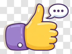 Good Job - Thumbs Up With Speech Bubble Transparent PNG