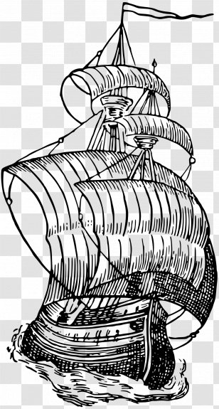 Sailing Ship - Caravel - Ships And Yacht Transparent PNG