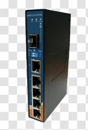 Computer Cases & Housings Power Over Ethernet Gigabit 1000BASE-T 8P8C - Network - Industrial Switch Transparent PNG