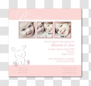 Wedding Invitation Picture Frames Pink M - Convite - Christening Transparent PNG