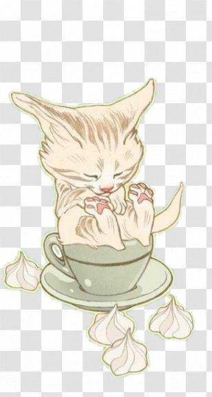Kitten Tabby Cat Illustration - Cuteness - Sitting On A Teapot Transparent PNG