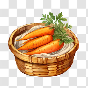 Carrot - Fresh Carrots In A Basket Transparent PNG
